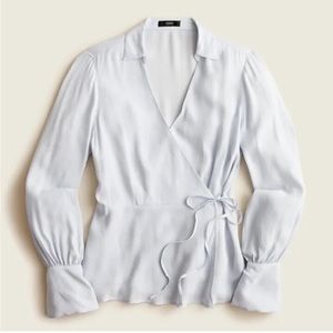 J.Crew Drapey crepe wrap top